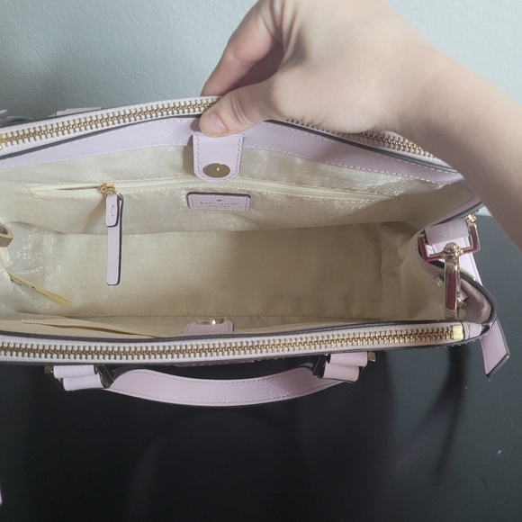 KATE SPADE NEW YORK Newbury Lane Small Pink Loden Leather Satchel Crossbody - Picture 8 of 13